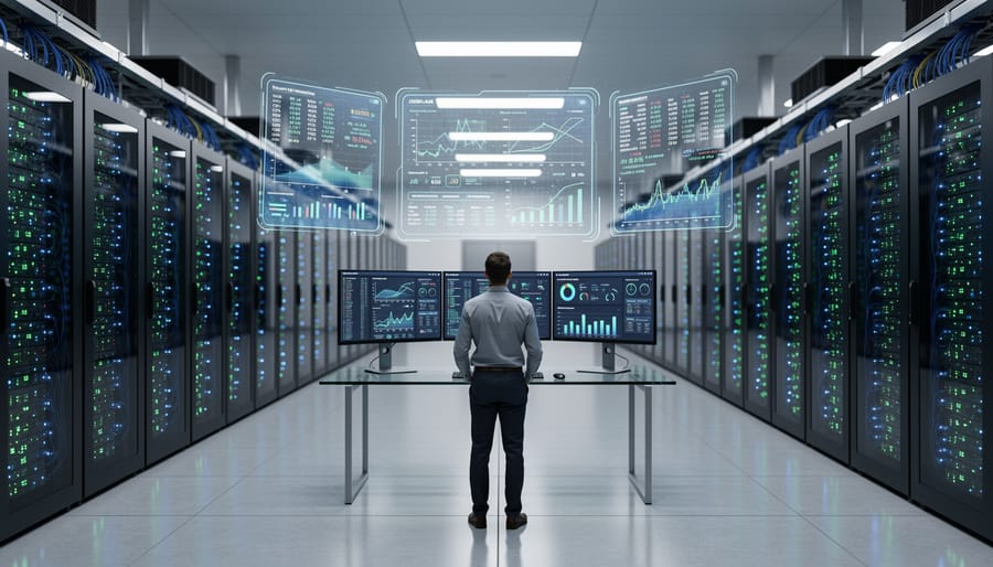 Modern server infrastructure supporting data processing and analysis